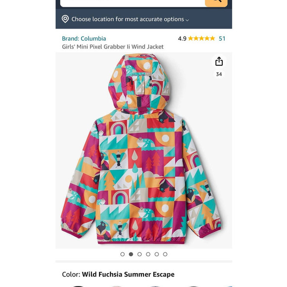 Girls Columbia Jacket  / Size -12-18 - Picture 11 of 12